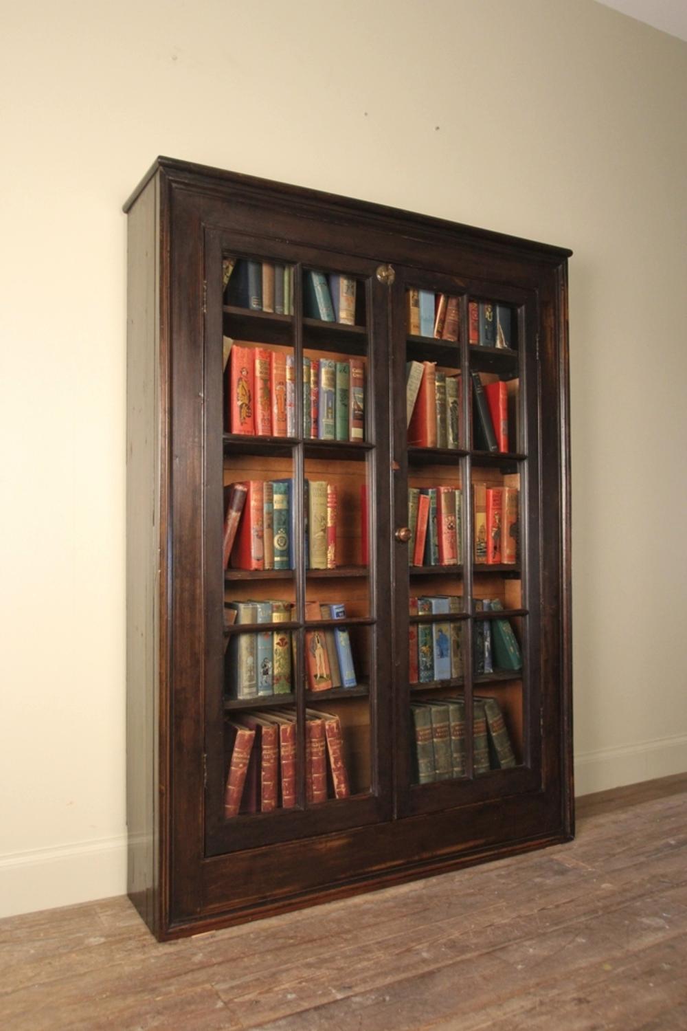Georgian Ebonised Bookcase Cabinet