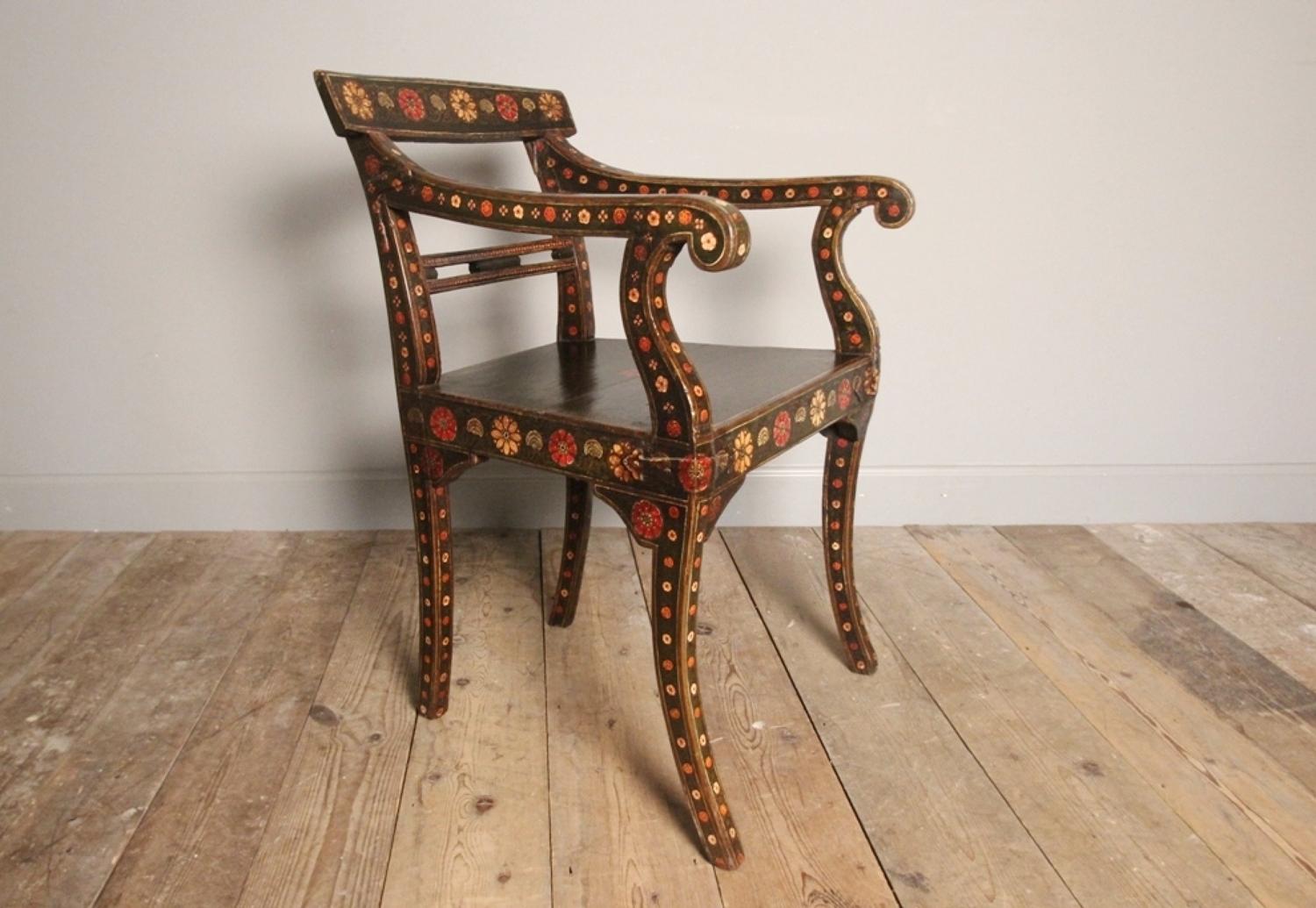 Regency Anglo Indian Elbow Chair