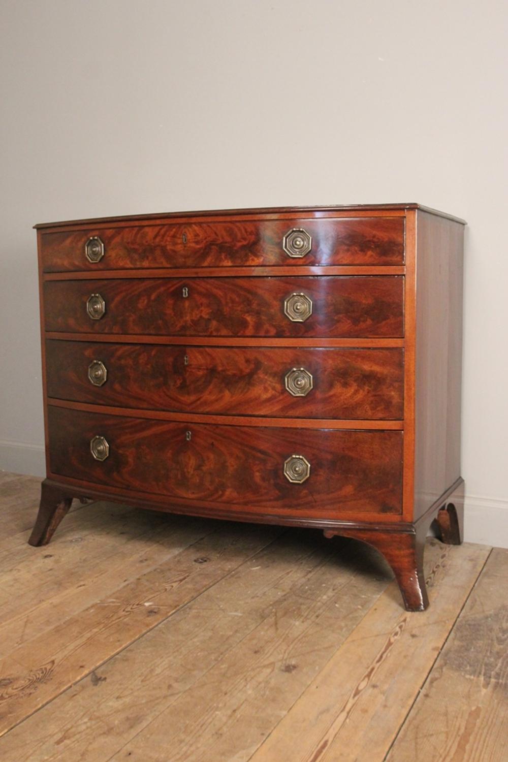 Beautiful Classic Regency Bowfront Chest Drawers