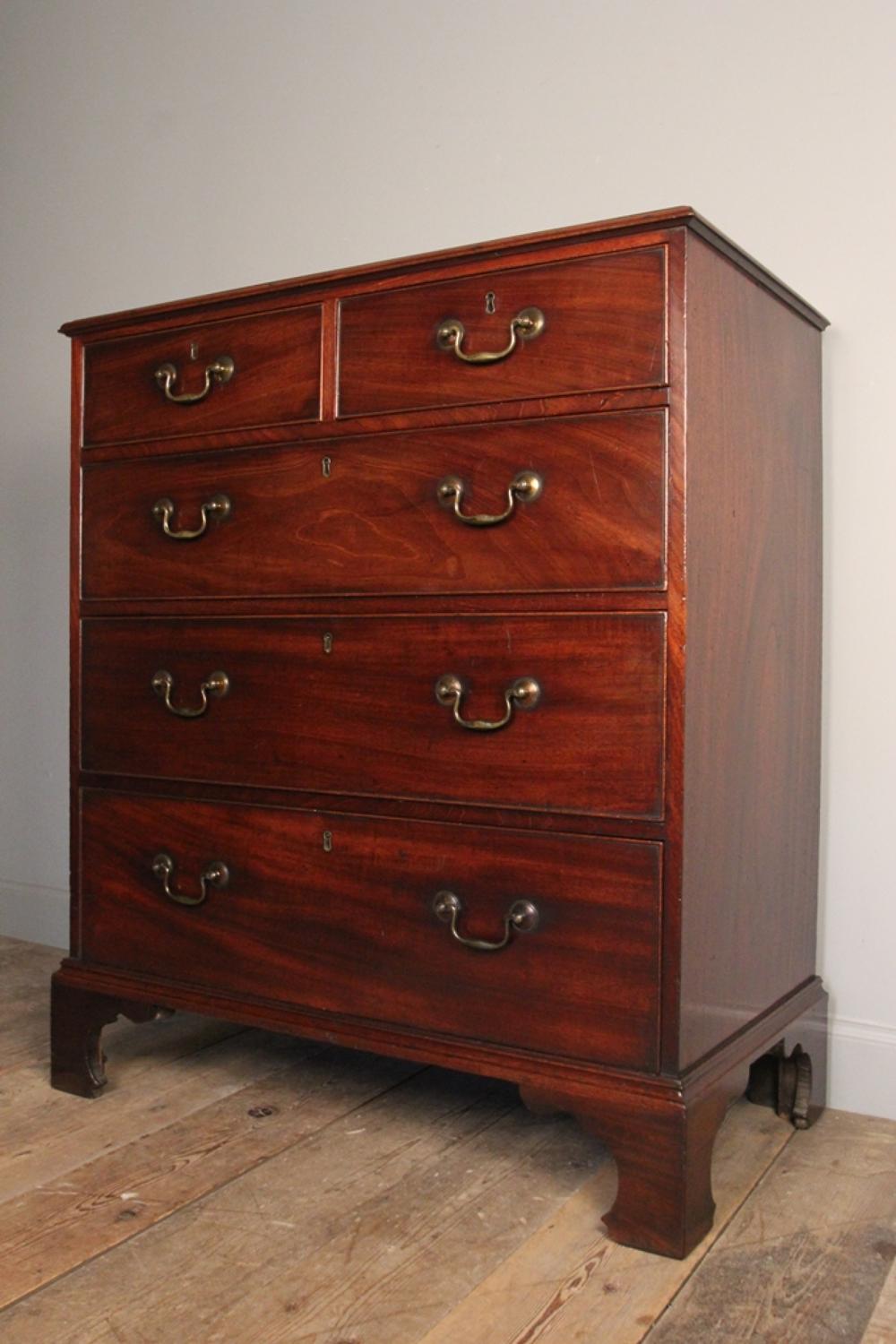 Superb 18th C. Mahogany Chest of Drawers