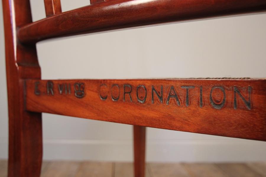 Scarce Edward VII Coronation Chair
