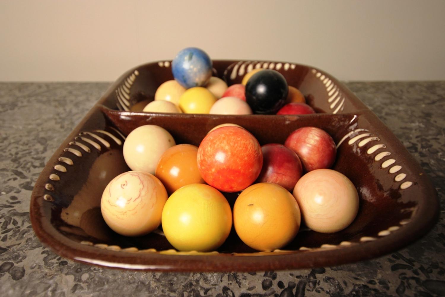 19th Century Collection of 21 Ivory Snooker Billiard Balls