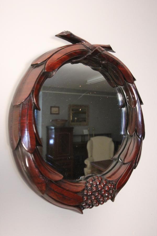 Stunning 19th C. Mahogany Carved Mirror
