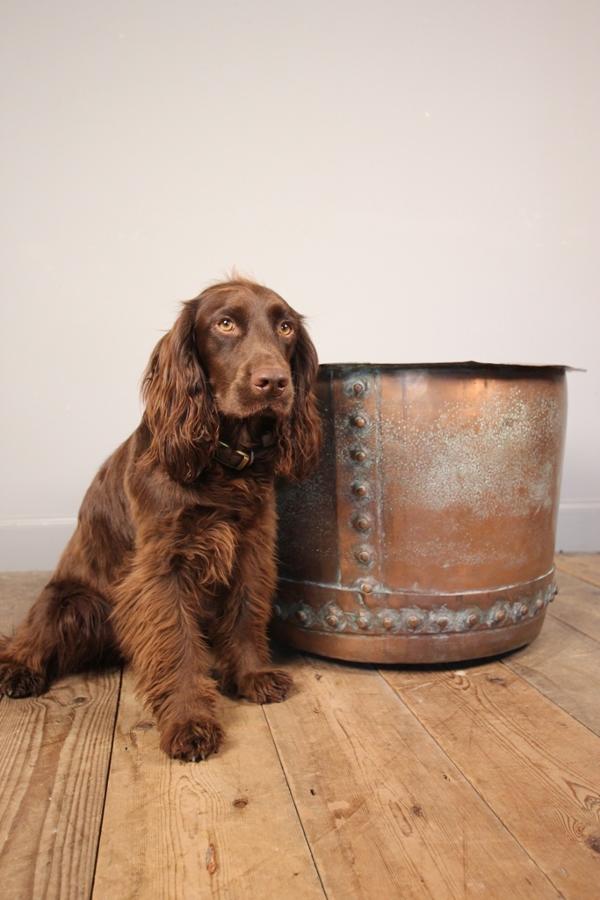 19th C Copper Planter / Log Bin