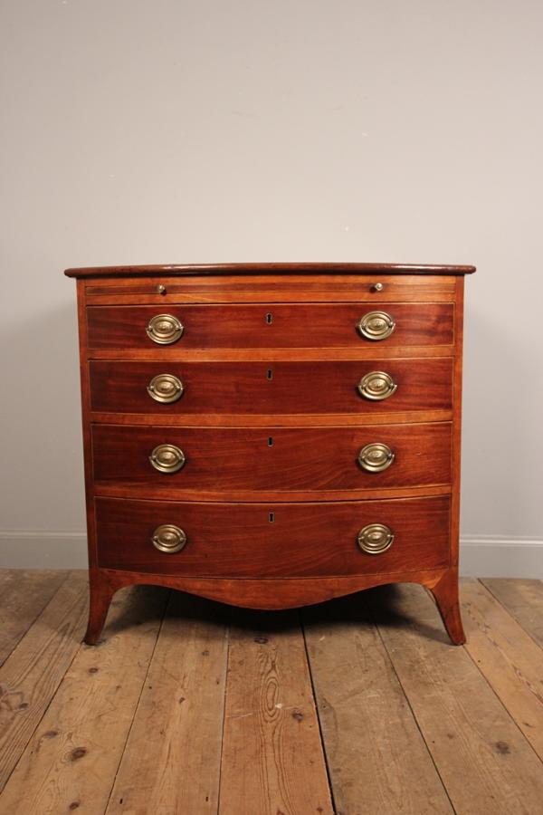 Small Regency Mahogany Bowfront Chest of Drawers