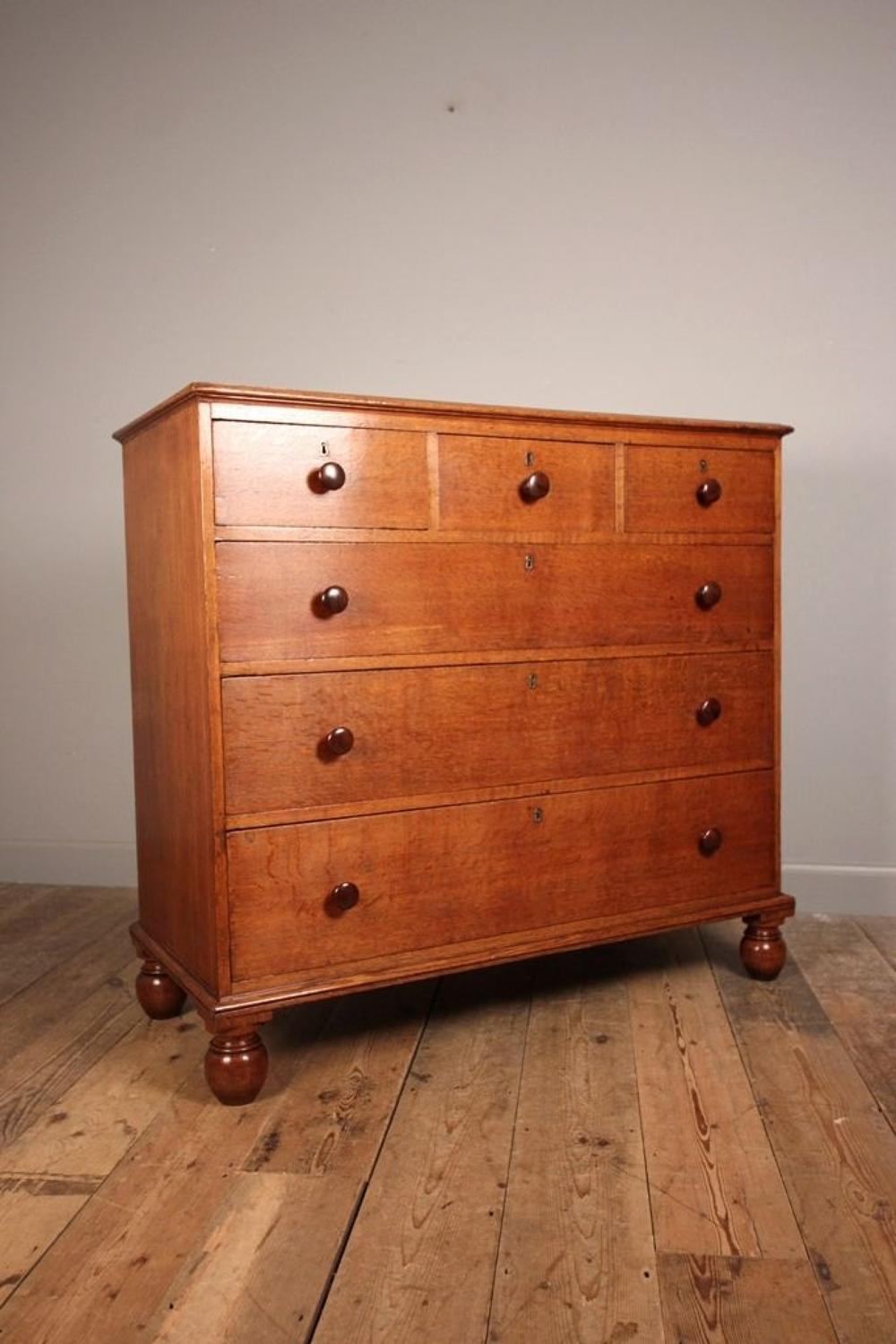 19th C. Gillows Golden Oak Chest of Drawers