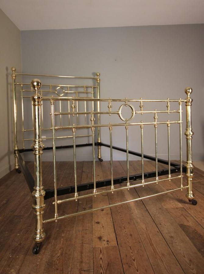 Impressive 19th C. King Size Brass Bed (5 ft)