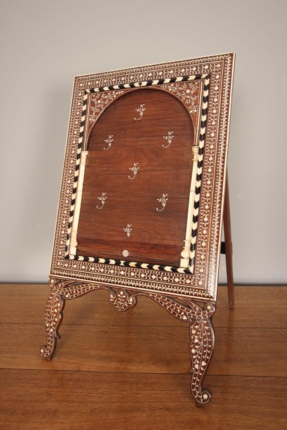 19th C Inlaid Anglo Indian Dressing Table Mirror