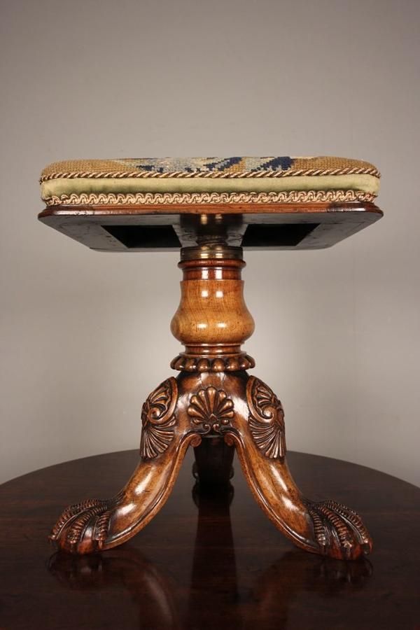 Gillows George IV Revolving Rosewood Stool