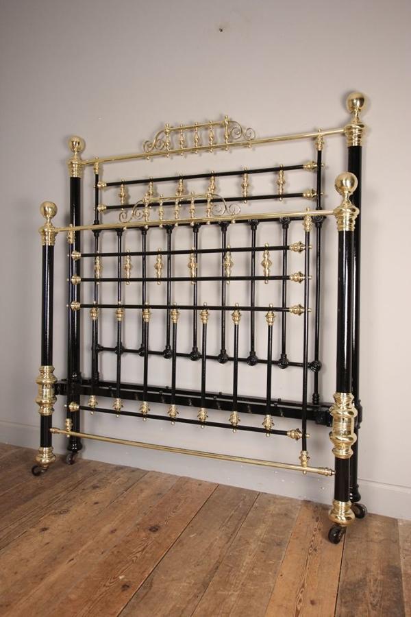 Fine Quality Victorian Brass & Iron Double Bed