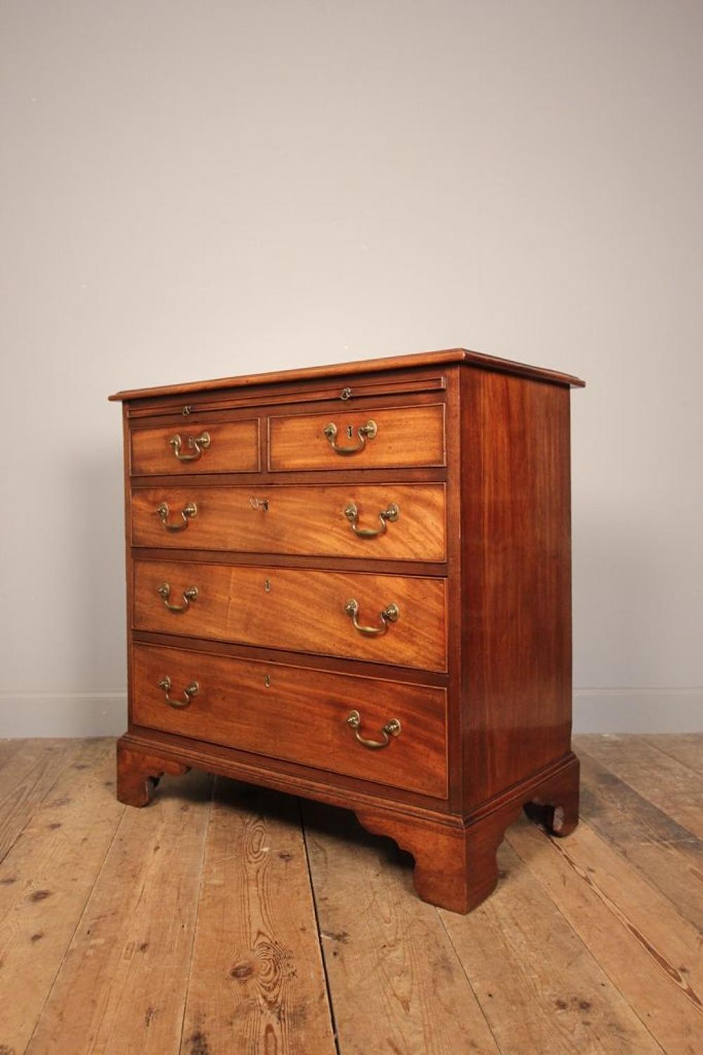 Small 18th C. Mahogany Chest of Drawers