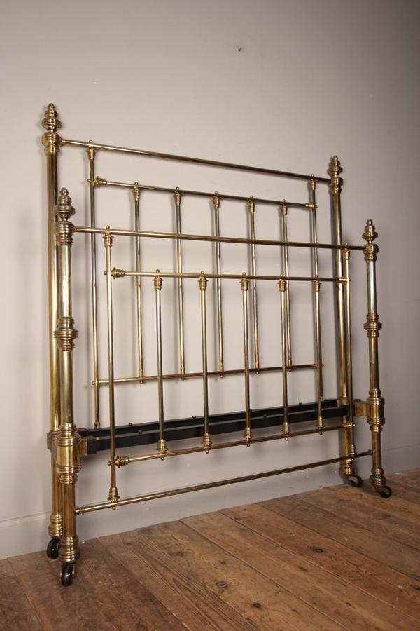 Classic Victorian Brass Lacquered Double Bed