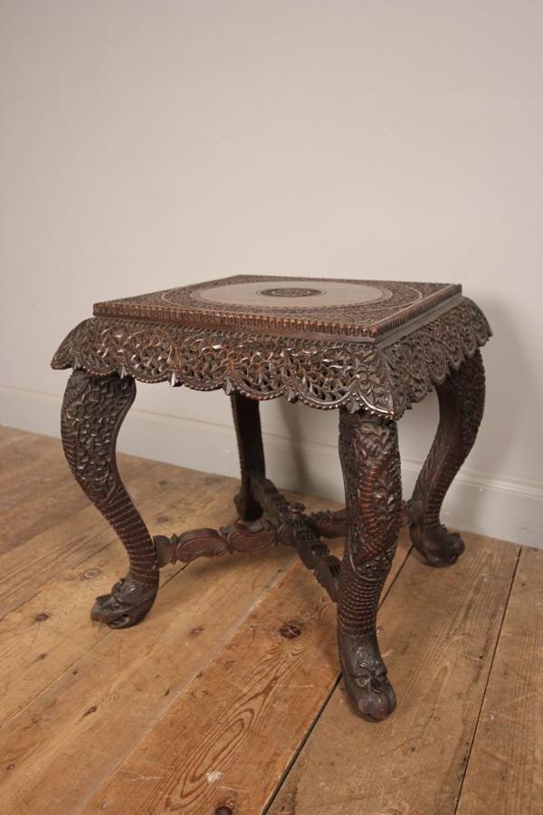 Quirky and Practical Burmese Side/ Lamp Table