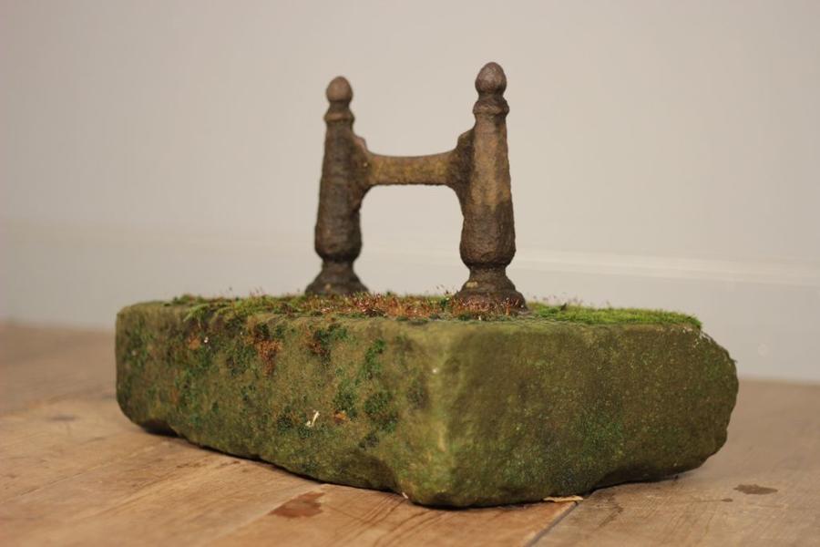 Characterful 19th C Yorkstone Boot Scrape