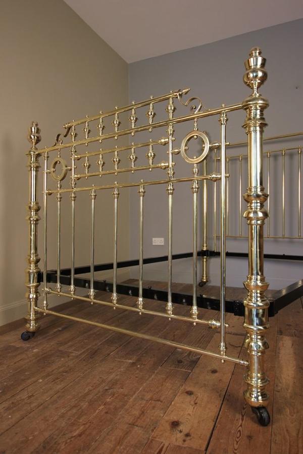 Super Quality 19th C Brass Double Bed (4 ft 6