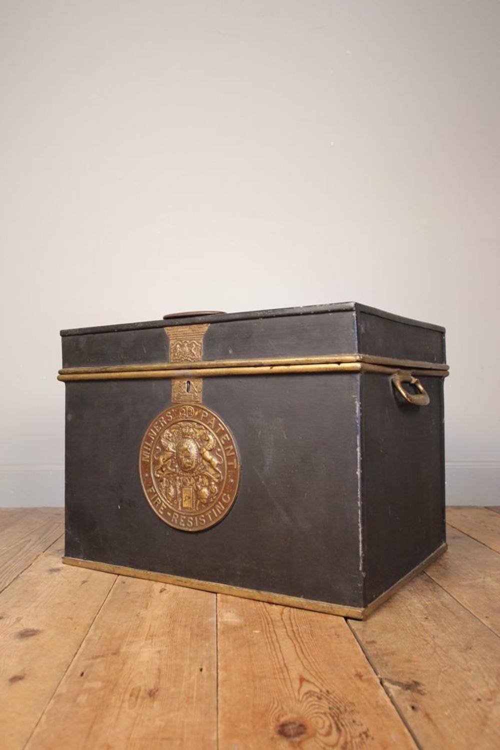 19th Century Milners Cast Iron Box Safe