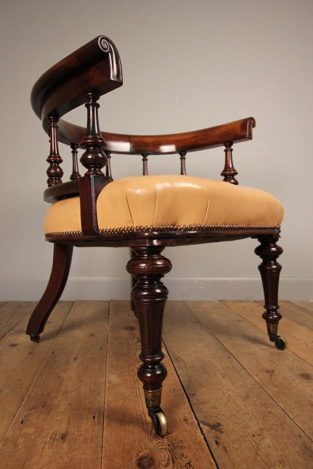 19th C Large Scale Office Library Chair