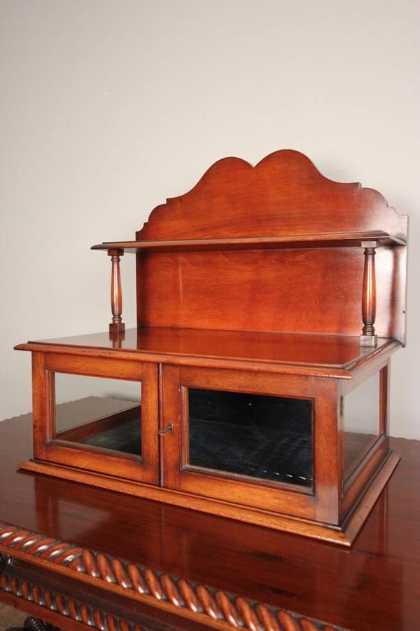 19th C Mahogany Table Top Display Cabinet