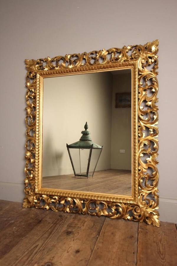 Large 19th C Giltwood Florentine Mirror
