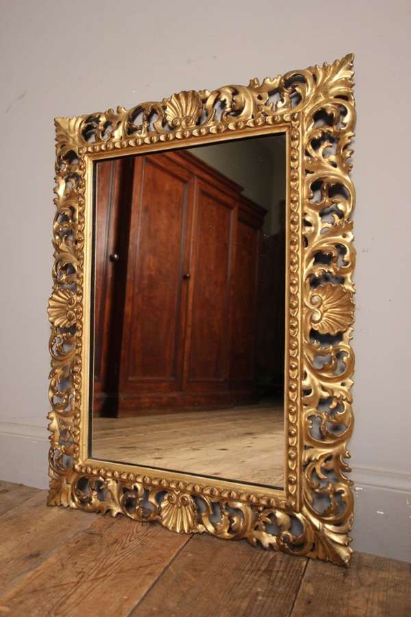 19th C Giltwood Florentine Mirror