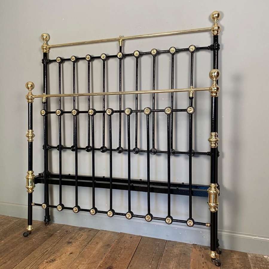 19th C Classic Brass & Iron Bed (Double)