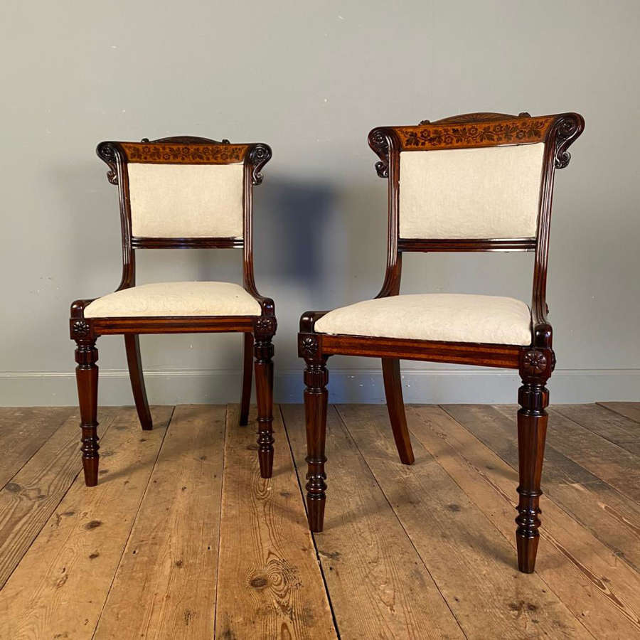 Beautiful Pair of George Bullock Side Chairs