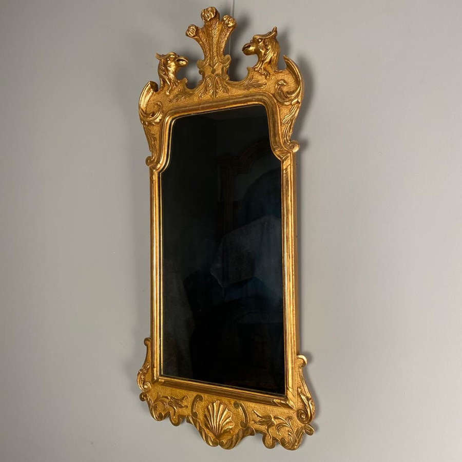 George II Giltwood Style Wall Mirror