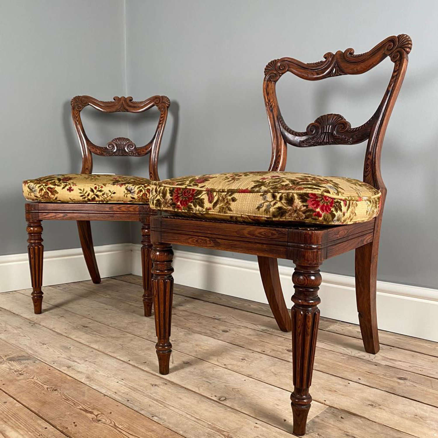 Superb Pair of George IV Simulated Rosewood Chairs