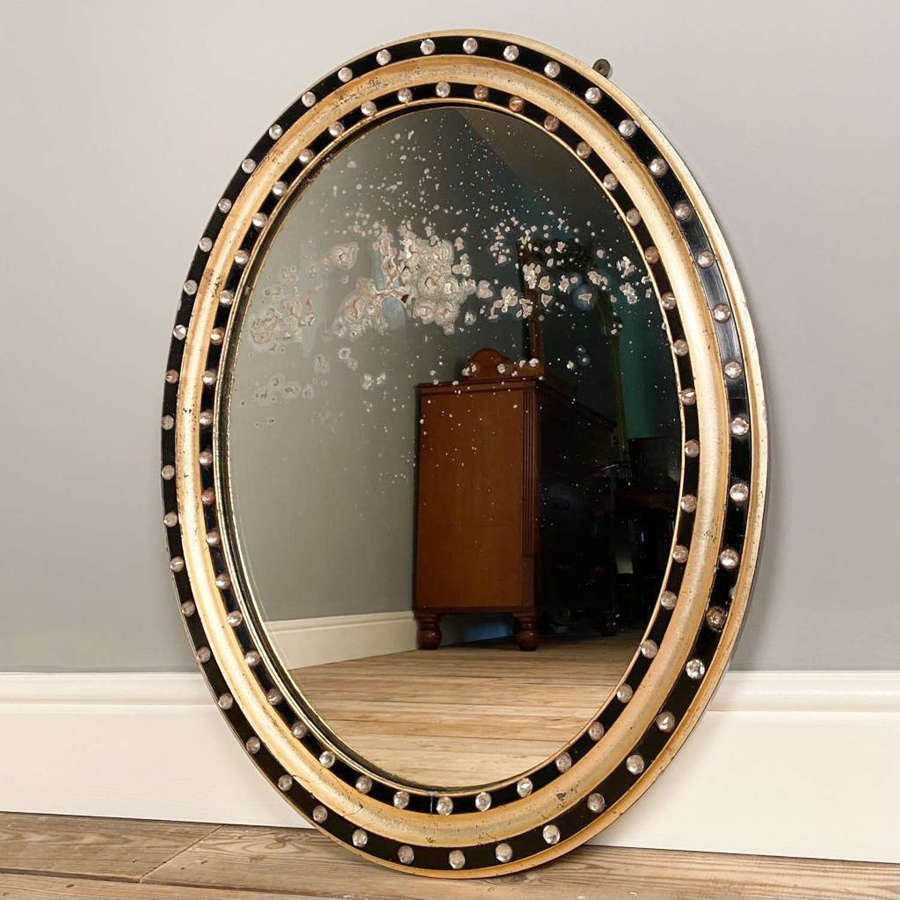 Irish Regency Oval Mirror - Wonderful Original Mirror Plate