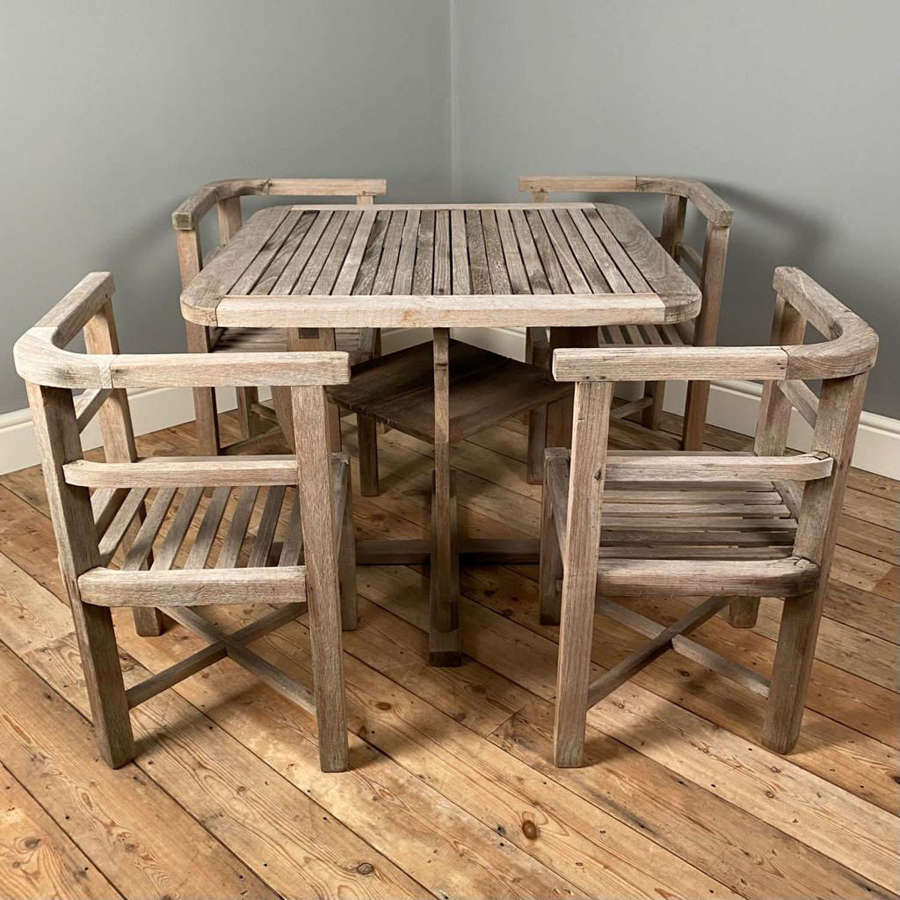 Heals Plus 4 Teak Garden Table and Chairs