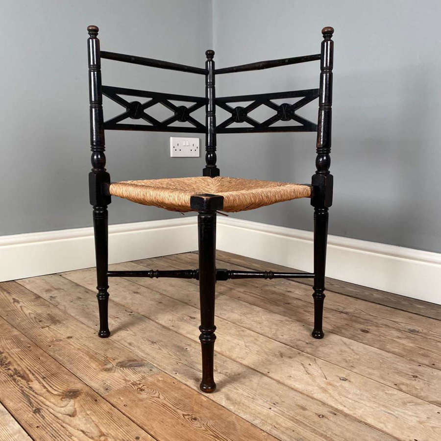 19th C Aesthetic Corner Chair in the Liberty Manner
