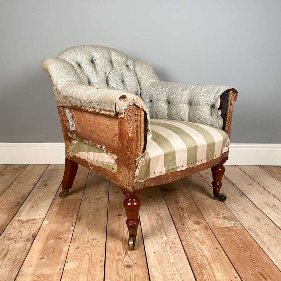 19th C Upholstered Armchair - Leslie House, Fife