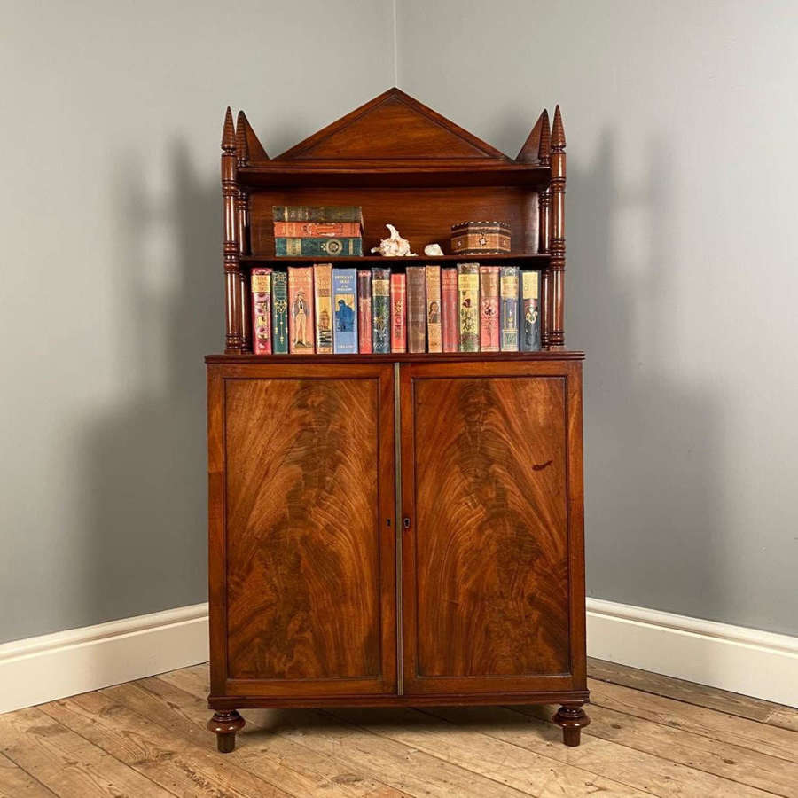 19th C  Diminutive Bookcase Cabinet