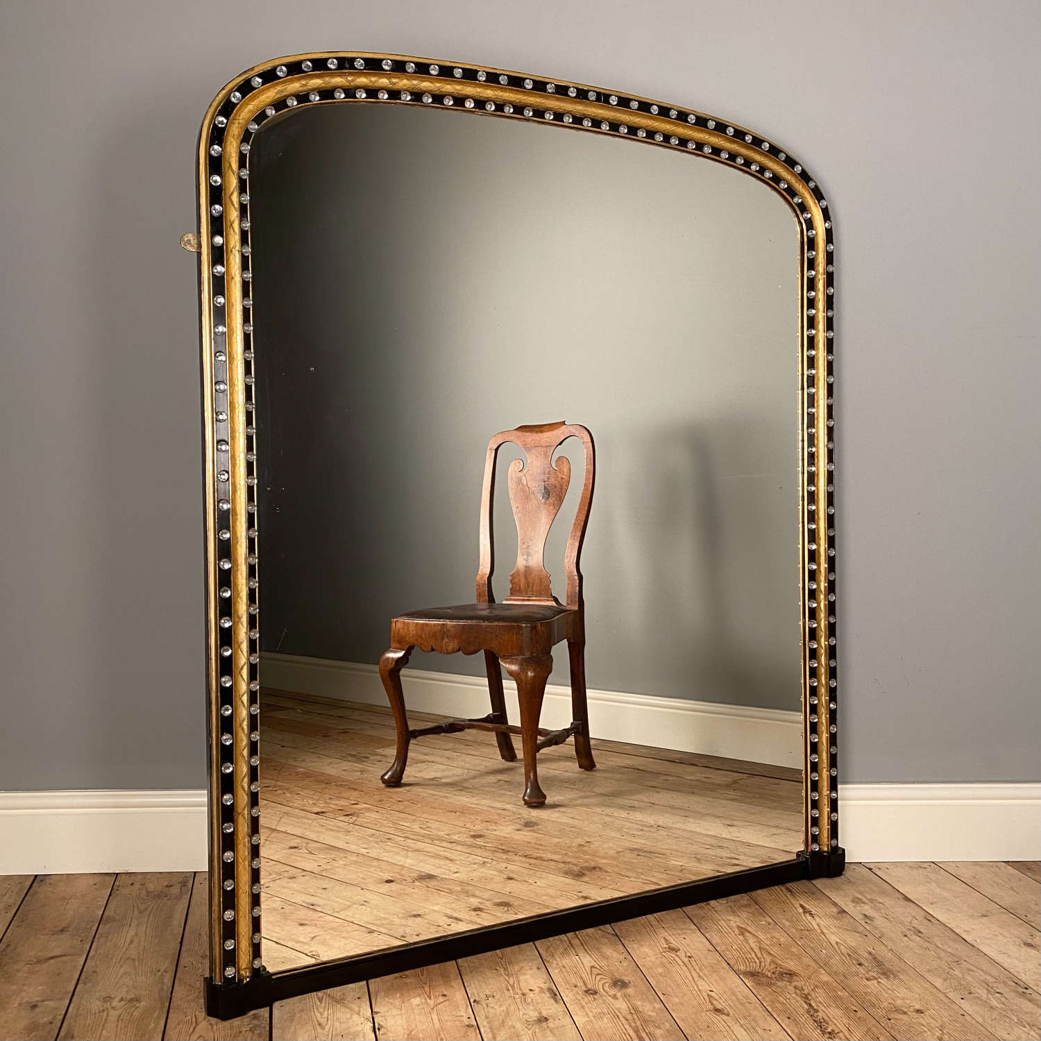 Rare 19th C Irish Overmantle Mirror