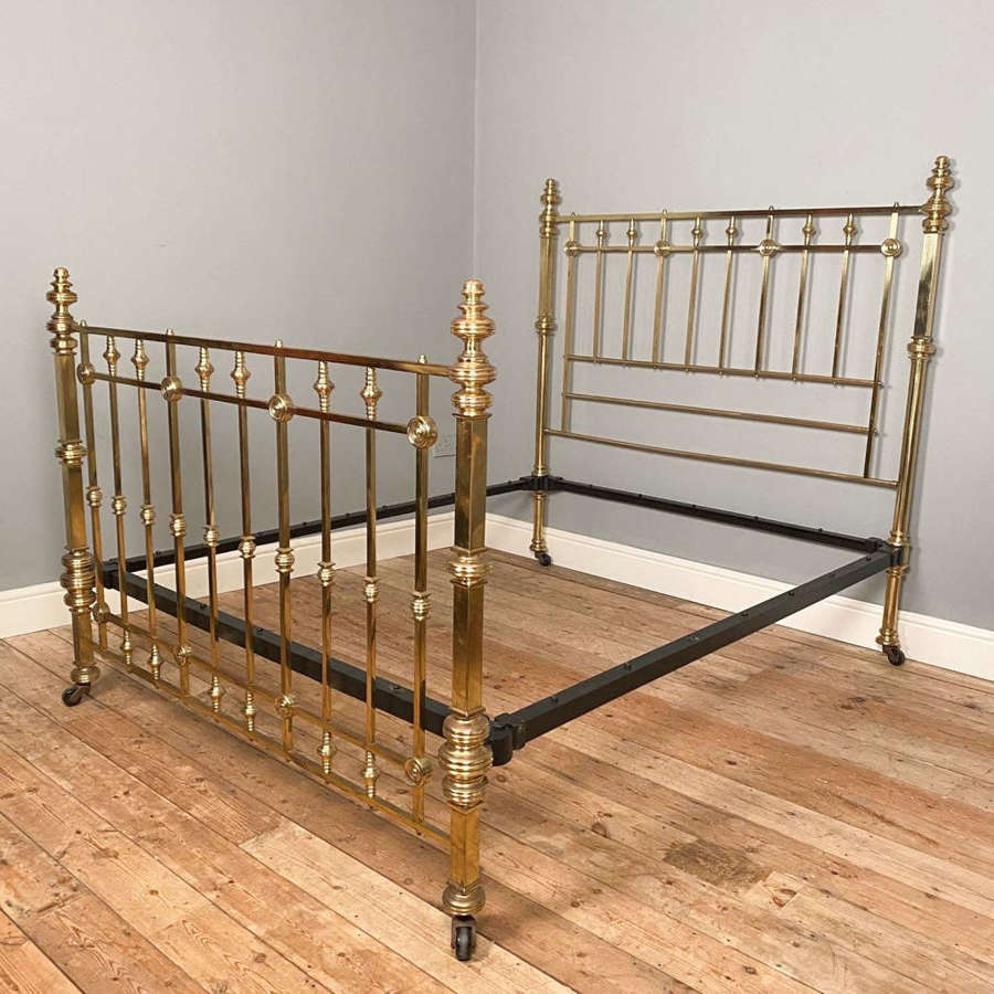 King Size Hoskins and Sewell Lacquered Brass Bed
