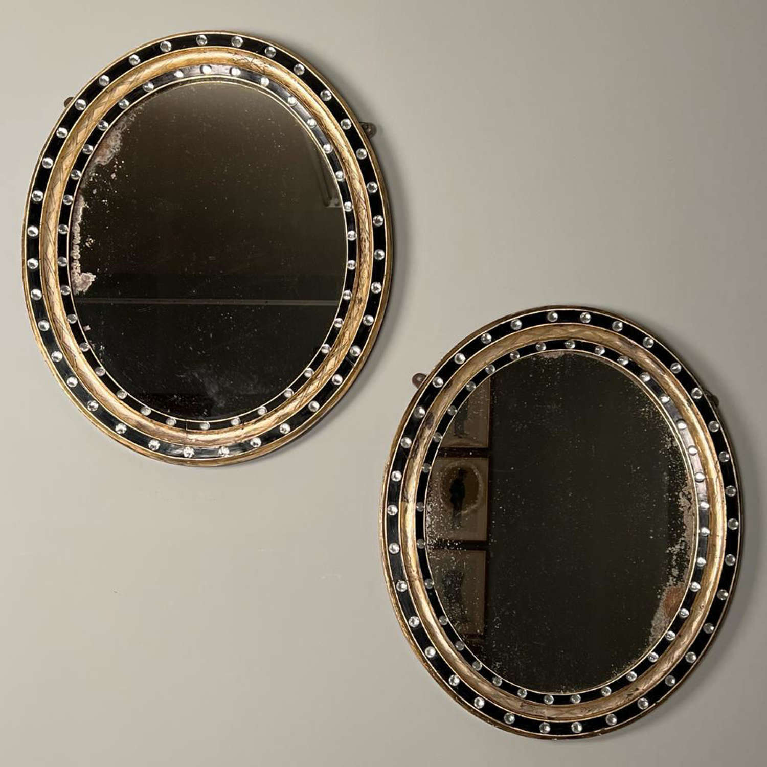 Rare Pair of Regency Irish Mirrors