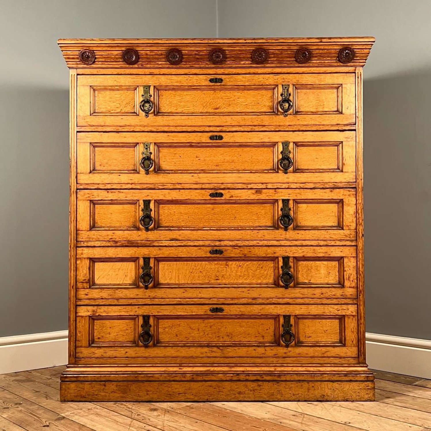 Large Oak Chest of Drawers - Bruce Talbert for Gillow & Co