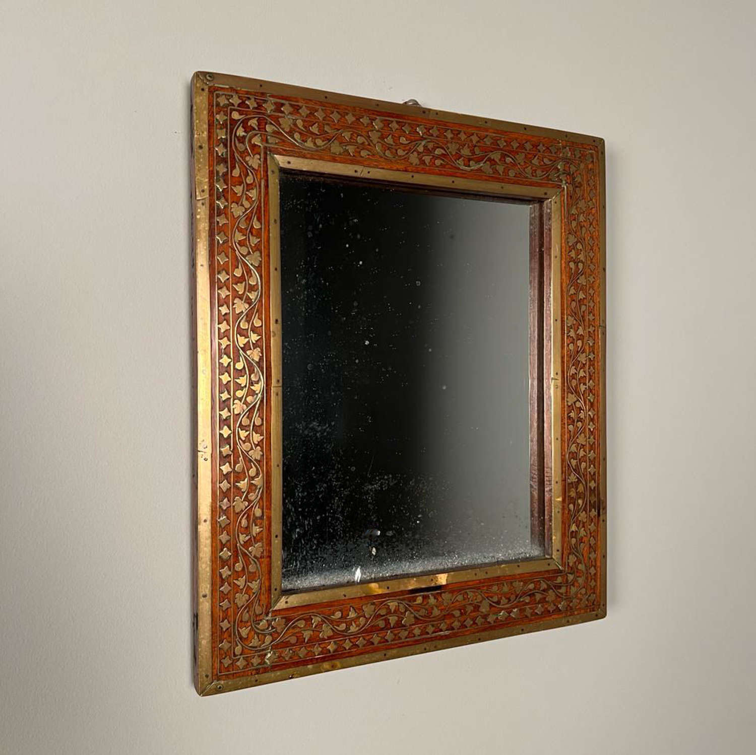 Small Hoshiarpur Brass Inlaid Mirror