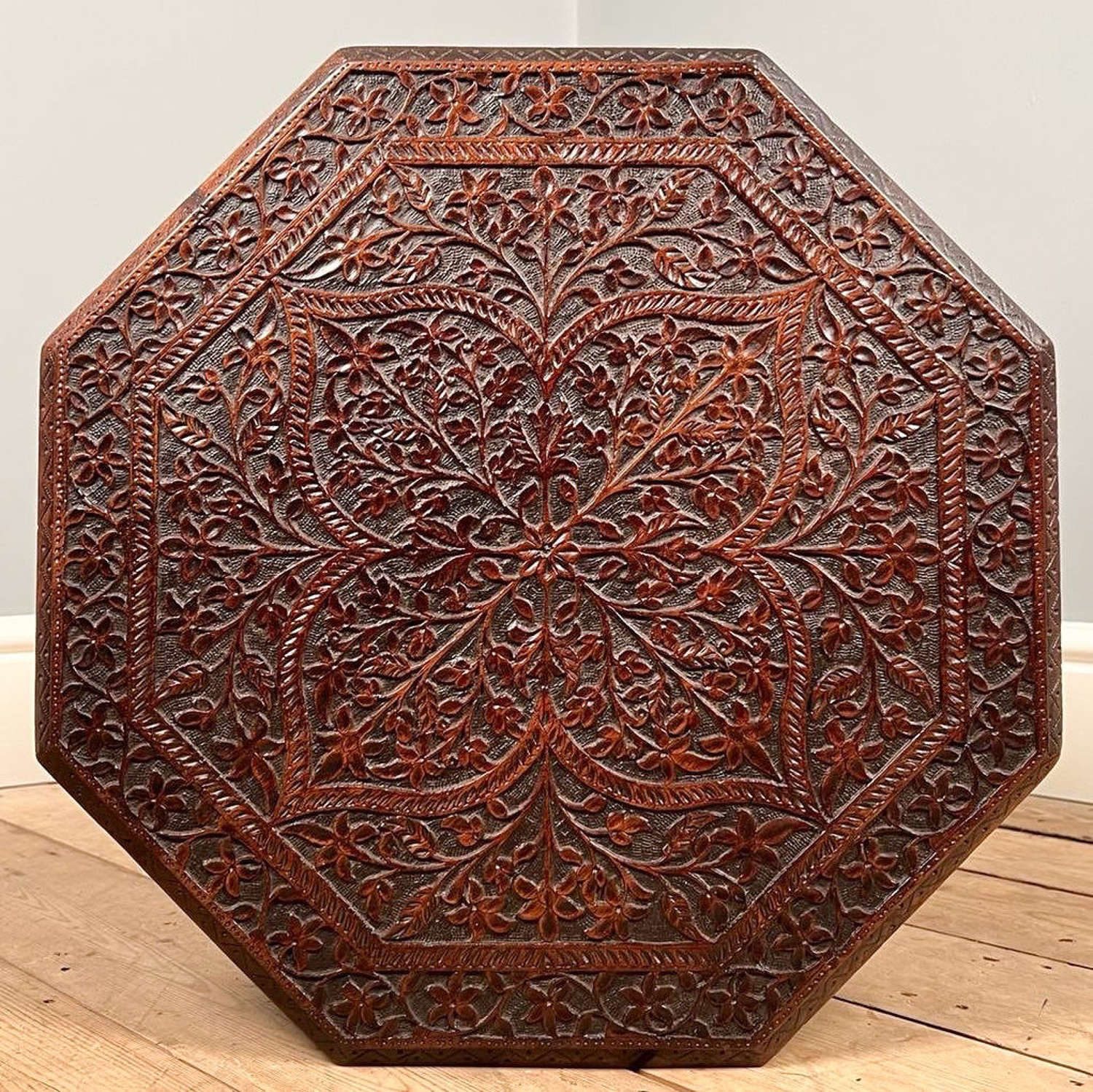 Profusely Carved Burmese Table