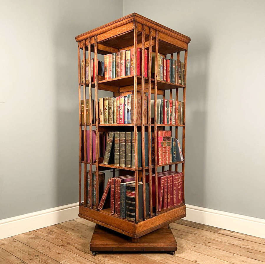 Stylish Oak Cambridge Revolving Bookcase