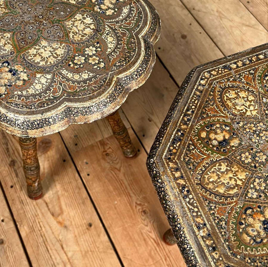 Stunning Matched Pair of Small Kashmiri Tables