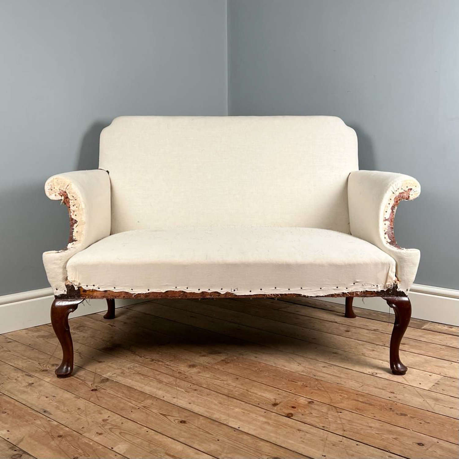 Small George II Style Mahogany Sofa