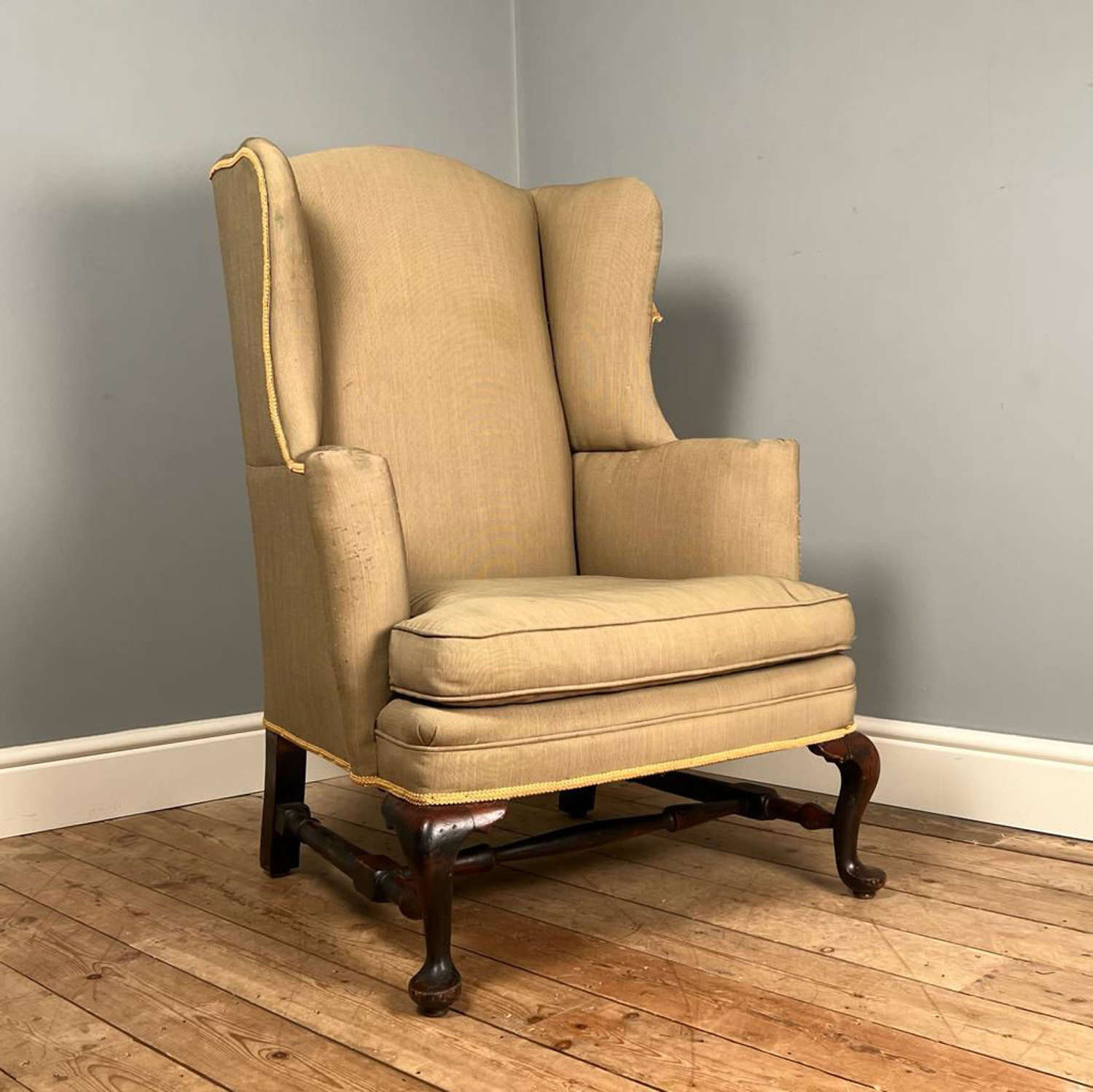 George II Style Mahogany Wing Chair