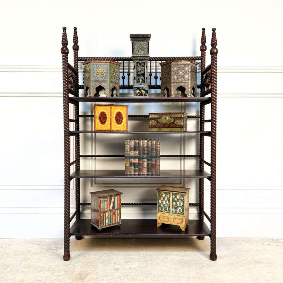 Early 20th C Liberty & Co Style Open Bookcase