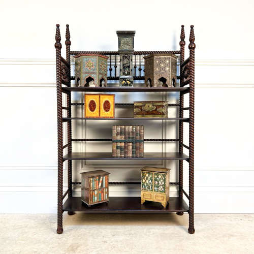Early 20th C Liberty & Co Style Open Bookcase