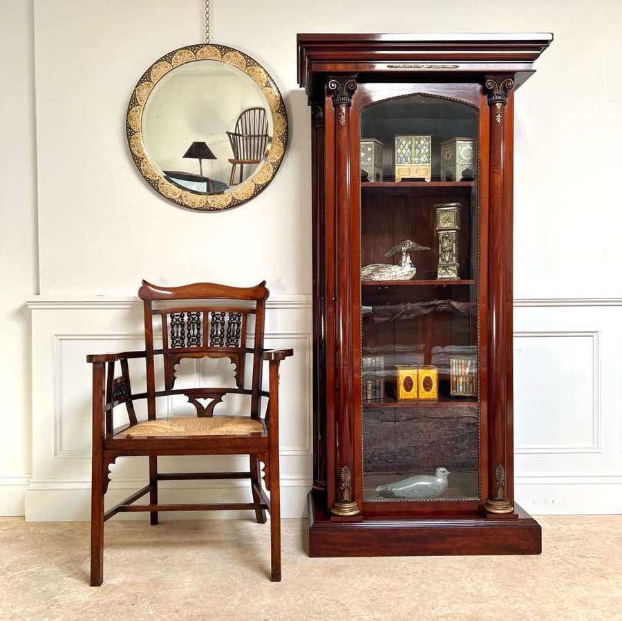 Stylish George IV Mahogany& Gilt Brass Cabinet