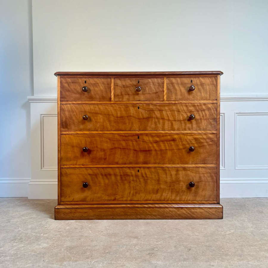 Gillows 19th C Satin Birch Chest of Drawers