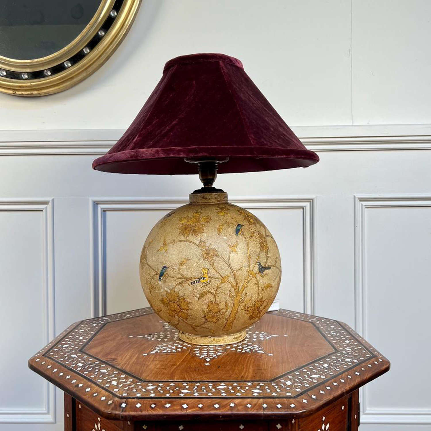 Wonderful 1930's Kashmiri Table Lamp