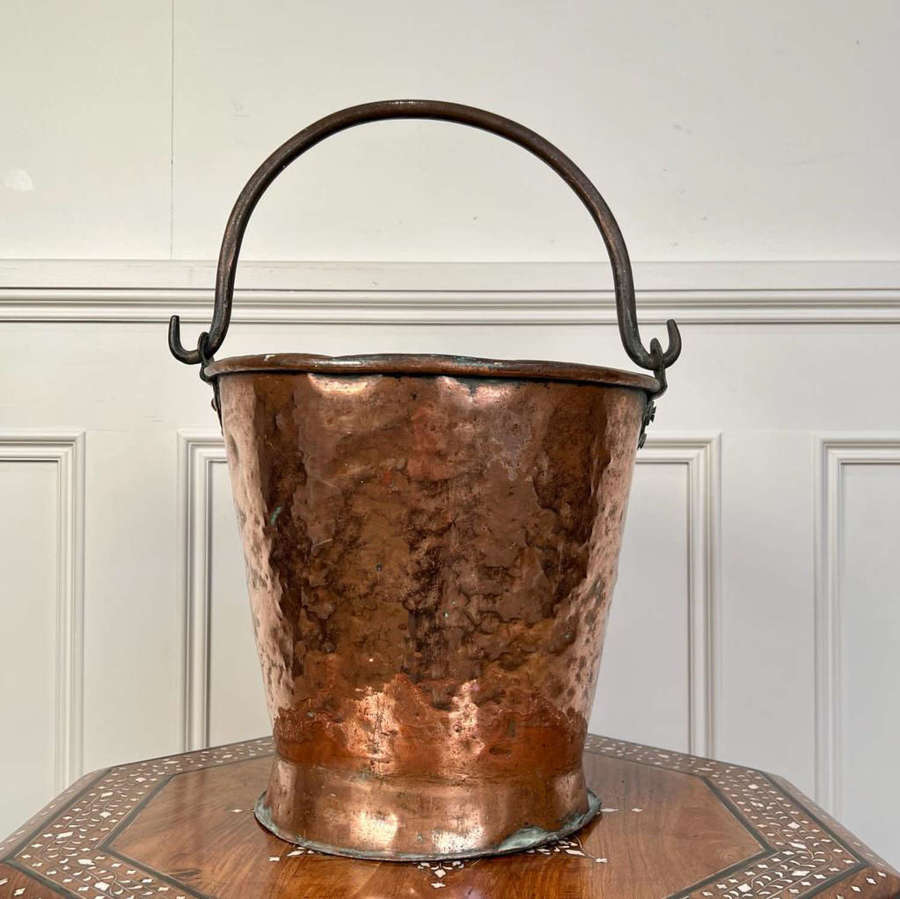 19th C Copper Dairy Bucket