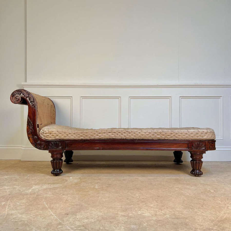 Beautiful George IV Rosewood Daybed Atb. GIllows